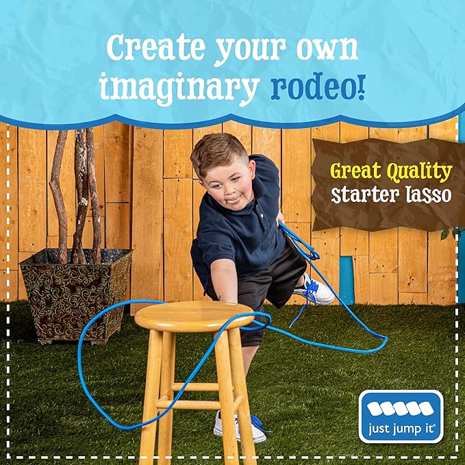 Just Jump It Lil Lariat Junior Lasso Rope - Pre-Tied 20' Kids Cowboy Rope