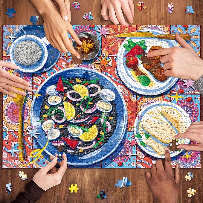 HUADADA Puzzles for Adults 1000 Pieces,Seafood Risotto Jigsaw Puzzles 1000 Piece Puzzle for Adults Family Interactive Game Gift