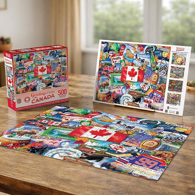 MasterPieces 550 Piece Jigsaw Puzzle for Adults and Family - Greetings from Canada - 18"x24"