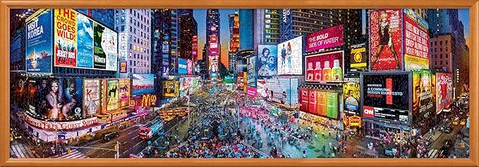 MasterPieces - 1000 Piece Jigsaw Puzzle, Times Square, New York Panoramic, Fun for Adults, Family, Kids 13"x39