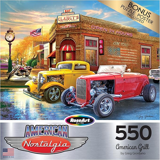 RoseArt - American Nostalgia - American Grill - 550 Piece Jigsaw Puzzle for Adults