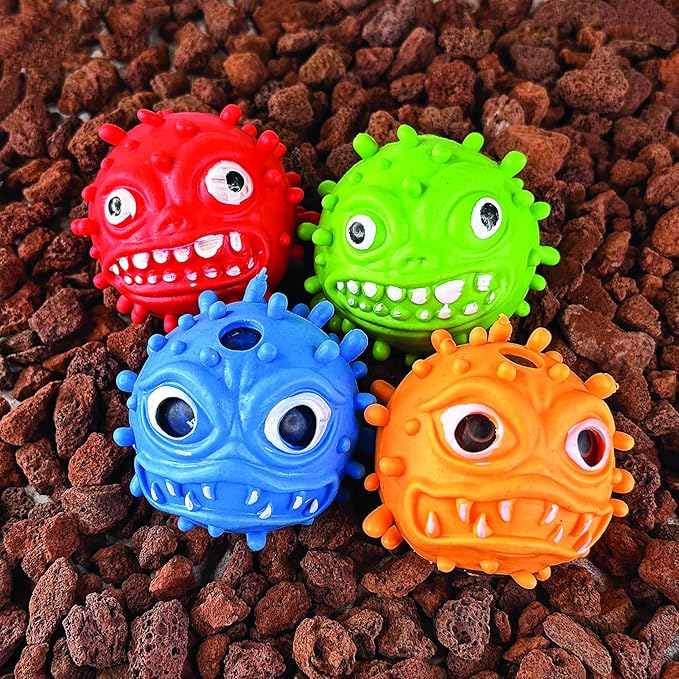 Raymond Geddes Galactic Invader Toys (12 per Pack) - Fun Stress Balls Filled with Black Squish Orb - Cool Toys for Kids