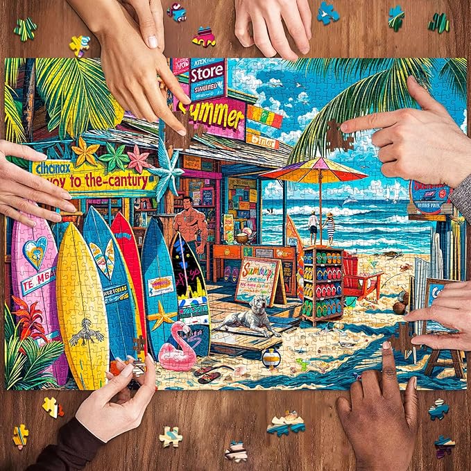 Jigsaw Puzzles for Adults 1000 Pieces, Interlock Perfectly No Dust, Impossible Difficult Hard Fun 1000 Piece Jigsaw Puzzles for Adults-1:1 Poster-Coast Grocery