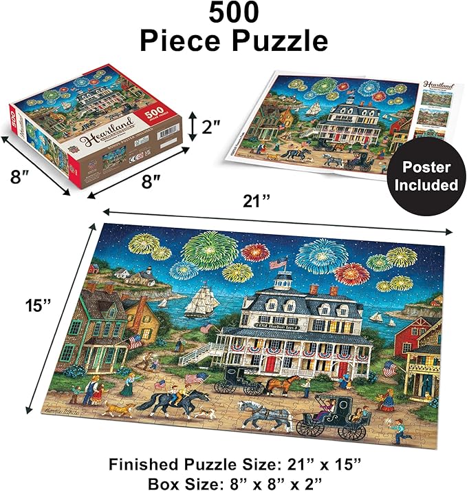 Masterpieces 550 Piece Jigsaw Puzzle For Adults and Family - Fireworks Finale - 18"x24"