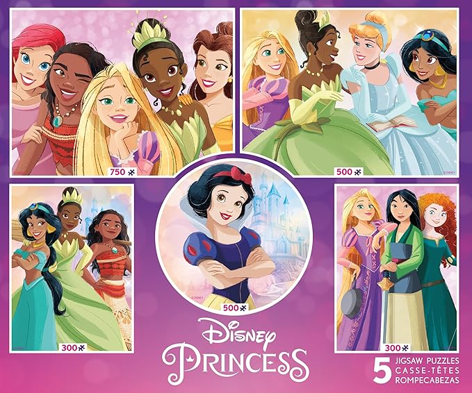 Ceaco - 5 in 1 Multipack - Disney Princess - (2) 300 Piece
