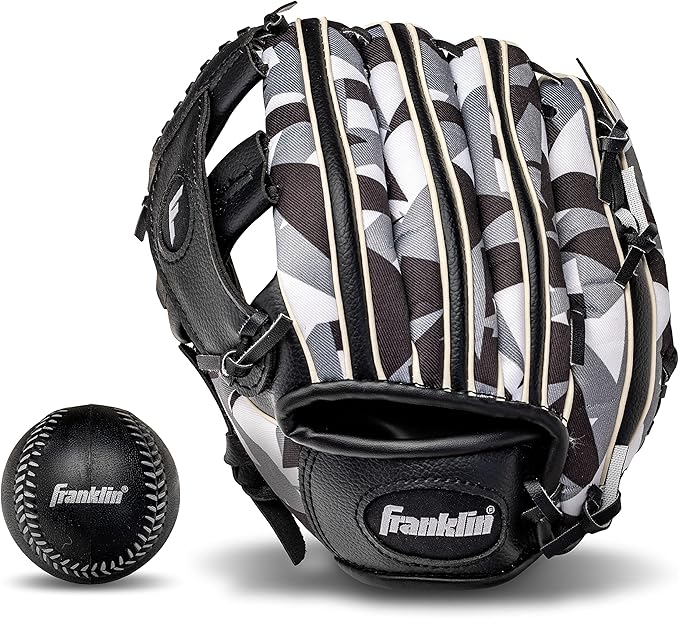 Franklin Sports Kids Baseball Gloves - RTP Youth Teeball Glove + Ball Set - Boys + Girls Teeball Mitt - Kids + Toddlers - 9.5"