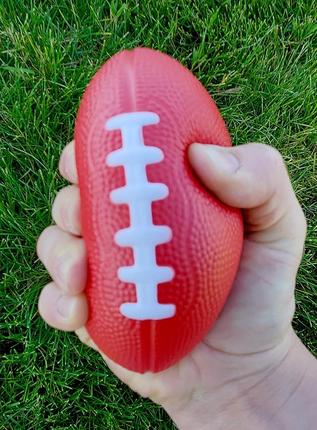 3 Pack of Mini Foam Footballs for Kids - Small, Tiny Football 4.75" in Length - Little Toy Football