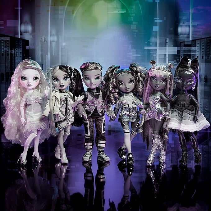 Rainbow High Shadow Series 1 Ash Silverstone- Greyscale Boy Fashion Doll. 2 Silver Designer Outfits to Mix & Match with Accessories, Great Gift, Multicolor, 583578EUC