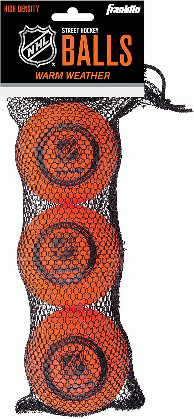 Franklin Sports NHL Street Hockey Balls - No Bounce Outdoor Street + Roller Hockey Balls - Official Size for Youth + Adult Street Hockey - Assorted Colors - 1, 2, 3, and 15 Bulk Packs