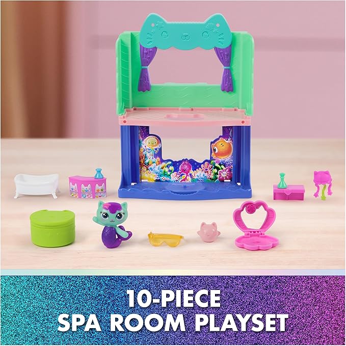 Gabby's Dollhouse: The Movie, MerCat's Spa-wesome Bathroom, Toy Figure, Dollhouse Accessories & Surprise Toy, Kids Toys for Girls & Boys Ages 3 and Up