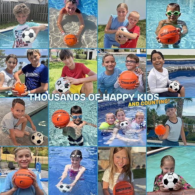 Aqua Dive Pool Ball Basketball – Water Pool Toy for Kids Ages 4-12 – Dribble, Pass & Shoot Underwater – Great Outdoor Beach Toy for Summer Fun – 6" Water Game for Boys & Girls Ages 5 6 7 8 9 10 11 12+