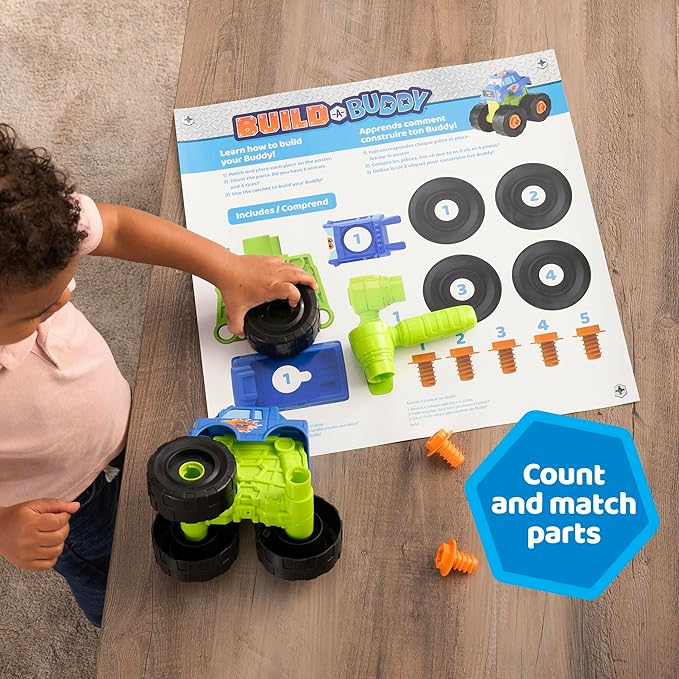 Monster Truck Toy - 2-in-1 Building Toys for Take Apart Play - Kids Building Sets - Construction Toys Ages 18 Months and Up