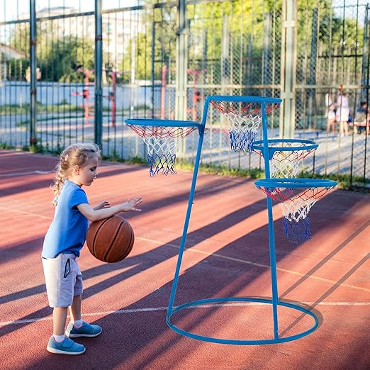 Children’s Factory Kids Toys 4-Hoop Basketball Set - Toddler Basketball Hoop Indoor/Outdoor Play- for Pre-School Classroom or Playroom