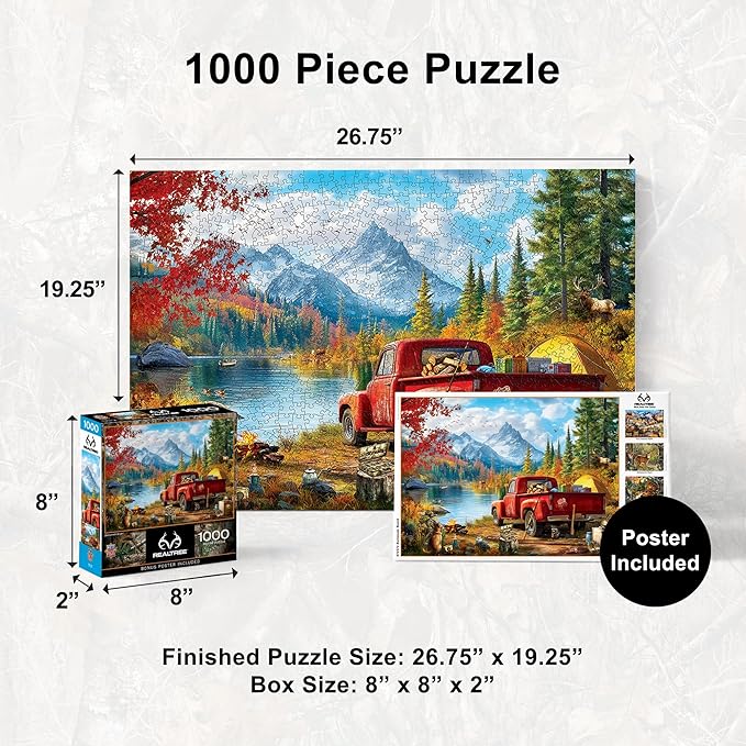 MasterPieces 1000 Piece Jigsaw Puzzle for Adults, Family, Or Youth - Backwoods Bound - 19.25"x26.75"