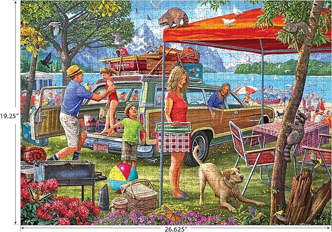 RoseArt - Kodak Premium - Family Beach Vacation - 1000 Piece Jigsaw Puzzle for Adults