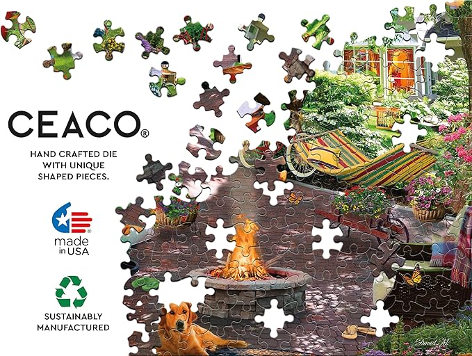 Ceaco - David Maclean - Marian's Garden - 500 Piece Jigsaw Puzzle, 24 x 18