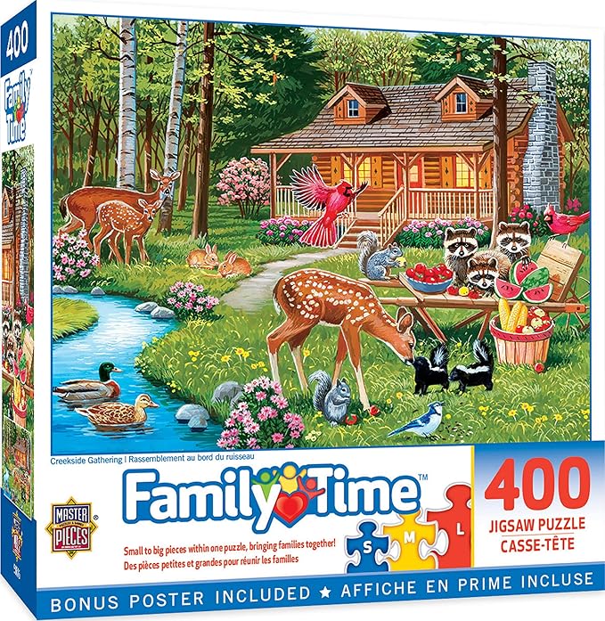 MasterPieces 400 Piece Jigsaw Puzzle for Adults, Family, Or Youth - Creekside Gathering - 18"x24"