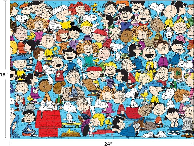 RoseArt - Peanuts - Peanuts Cast of Characters - 300 Piece Jigsaw Puzzle for Adults
