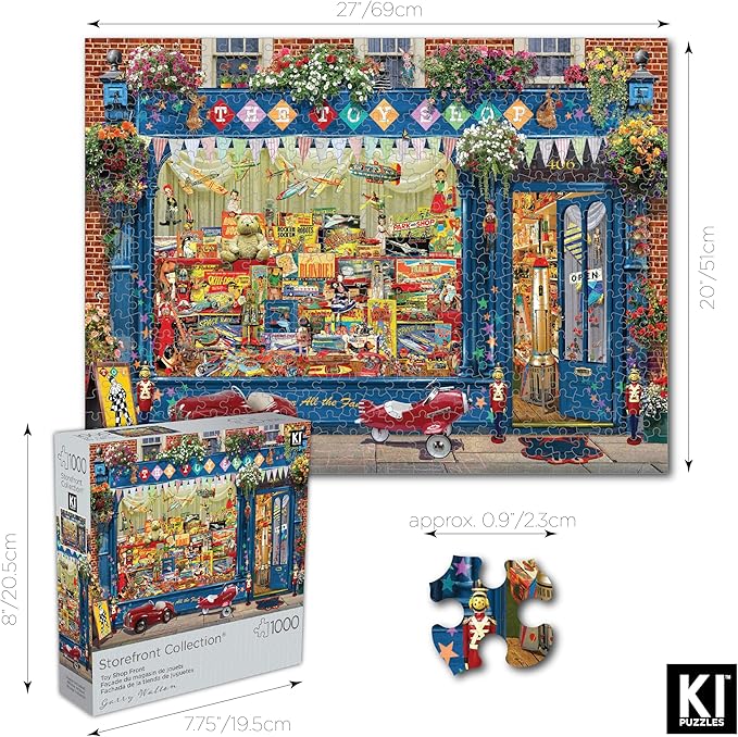 1000 Piece Puzzle for Adults Garry Walton Storefronts The Toy Store Colorful Jigsaw 27x20