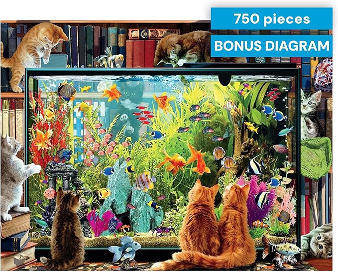 Buffalo Games - Kitten Distraction - Garry Walton - 750 Piece Jigsaw Puzzle for Adults - Cats Collection - Challenging Puzzle Perfect for Game Nights - Finished Size 24 x 18 - Made in the USA