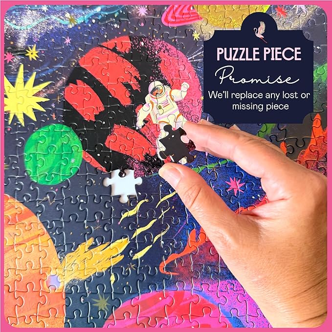 Elena Essex Puzzles for Adults 1000 Pieces - Outer Space, 1000 Piece Puzzle for Adults, Jigsaw Puzzles 1000 Pieces, Solar System Planet Spaceman Moon Space Puzzle, Size 28x20 inches