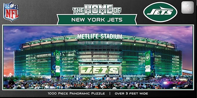 MasterPieces 1000 Piece Sports Jigsaw Puzzle - NFL New York Jets Stadium View Panoramic - 13"x39"