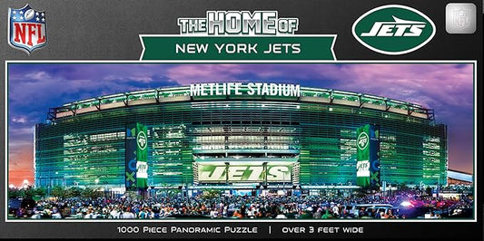 MasterPieces 1000 Piece Sports Jigsaw Puzzle - NFL New York Jets Stadium View Panoramic - 13"x39"