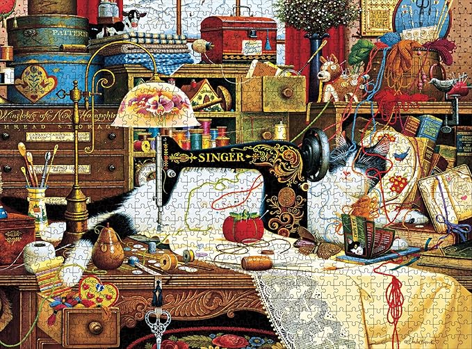Buffalo Games - Charles Wysocki - Maggie The Messmaker - 1000 Piece Jigsaw Puzzle for Adults - Challenging Puzzle Perfect for Game Nights