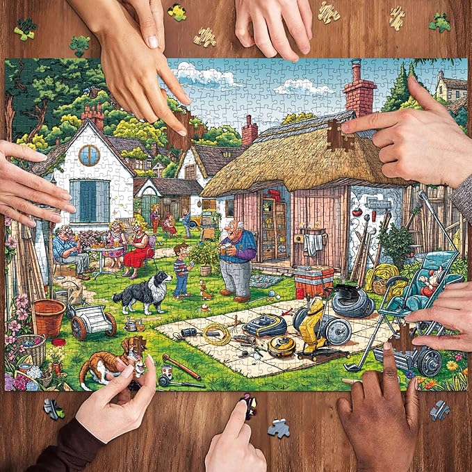 Jigsaw Puzzles for Adults 1000 Pieces, Interlock Perfectly No Dust, Impossible Difficult Hard Fun 1000 Piece Jigsaw Puzzles for Adults-1:1 Poster-Warm Courtyard