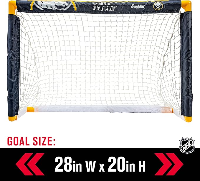 Franklin Sports NHL Mini Hockey Set - Kids Indoor Knee Hockey Goal, Ball, + 2 Stick Combo - Youth Team Indoor Toy Set - Official - Ages 3+