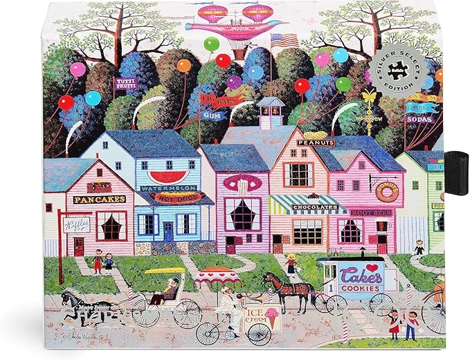 Buffalo Games - Silver Select - Charles Wysocki - Charles Wysocki - Confection Street - 1000 Piece Jigsaw Puzzle For Adults -Challenging Puzzle Perfect for Game Nights - Finished Size is 26.75 x 19.75