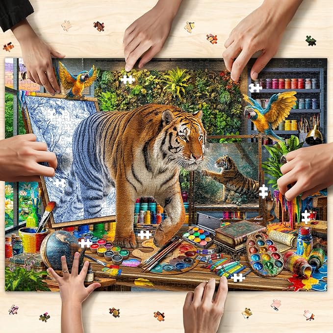 1000-Piece Puzzle for Adults - Relaxing Jigsaw Puzzle for Adults, Fun and Challenging Jigsaw Puzzles, Magic Art Studio Puzzle, 26.65 x 19.25 in