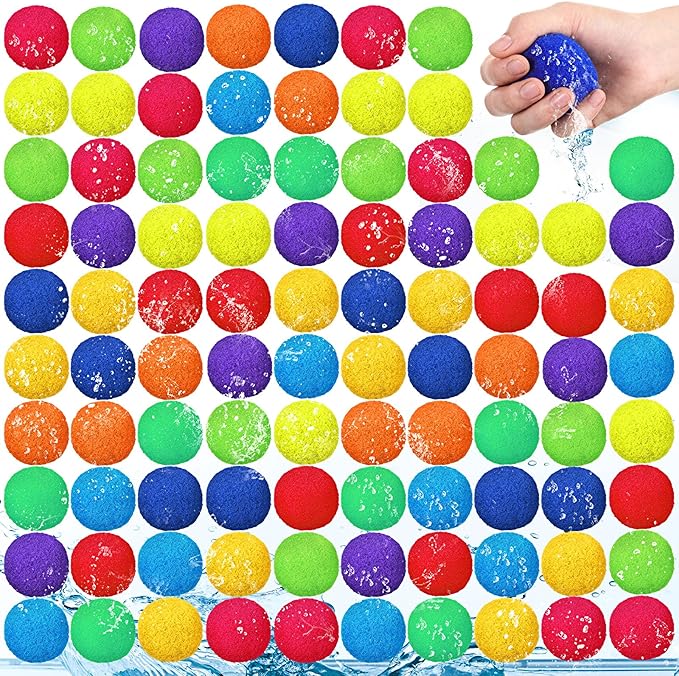 Reusable Water Balls, Reusable Water Balloons for Outdoor Games, Balls for Adults Summer Beach Ball for Pool and Backyard Fun