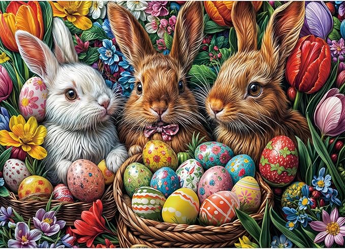 Easter Egg Puzzles for Adults 500 Piece, Jigsaw Puzzles for Adults, Adult Challenging Game Toys, Impossible Puzzle, Family Decoration, Educational Easter Egg Puzzle