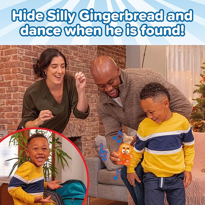 Silly Poopy & Friends™ Hide & Seek Gingerbread™ by Relatable, The Kid-Friendly Hide & Seek Game, Great Kids Games, Includes 1 Silly Gingerbread That Sings, Ideal for Toddler Toys and Education