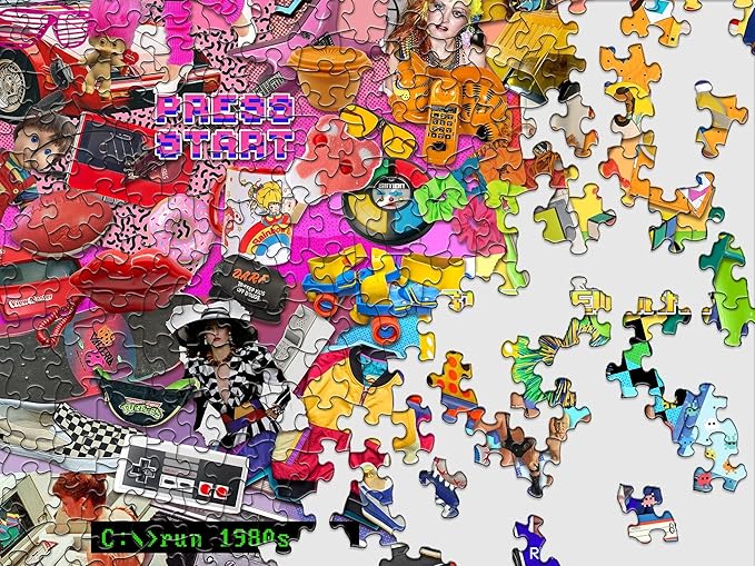 Springbok Totally 80's 1000 Piece Puzzle for Adults- If You Loved The 80's This Collage Will Bring Back Memories
