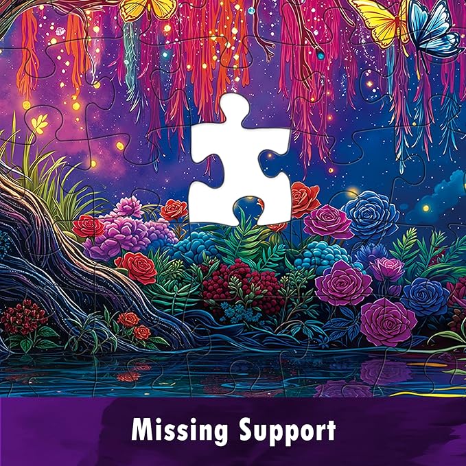Colorful Butterfly Trees Puzzles for Adults 1000 Pieces, Perfectly Letter on Back No Dust, Tree of Life Jigsaw Puzzle Rainbow Tree, Challenging Puzzle Perfect for Game Nights