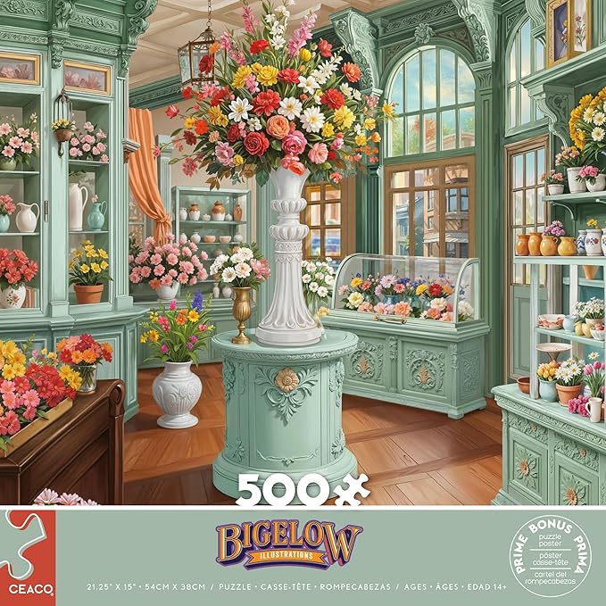 Ceaco - Bigelow - Store Interior - 500 Piece Puzzle for Adults - Challenging and Perfect for Game Nights - Finished Puzzle Size 21.25 x 15