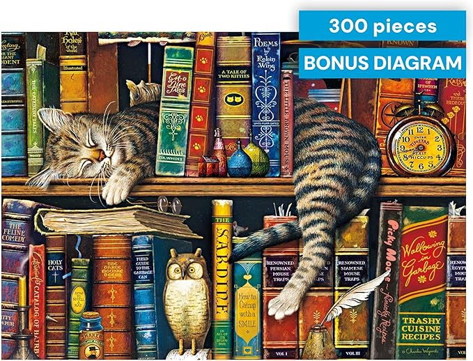 Buffalo Games - Charles Wysocki - Frederick The Literate - 300 Piece Jigsaw Puzzle For Adults - Large, Oversized Pieces - Challenging Puzzle Perfect for Game Nights - Finished Size is 21.25 x 15.00