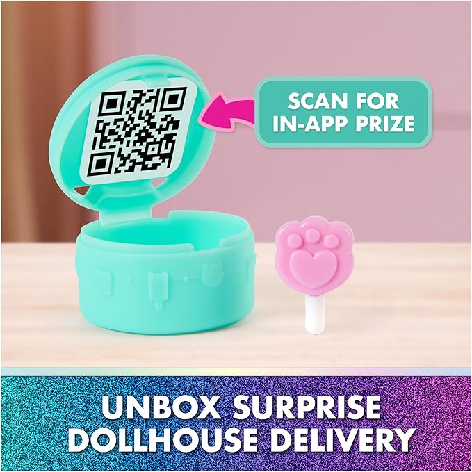 DreamWorks GABBY'S Dollhouse The Movie, Cakey Cat's Sweet Treat Balcony with Toy Figure & Dollhouse Accessories, Kids Toys for Girls & Boys Ages 3 and Up