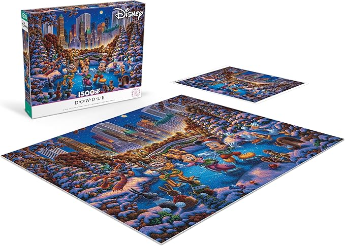 Ceaco - Disney - Dowdle - Mickey and Friends - Skating in Central Park - 1500 Piece Jigsaw Puzzle