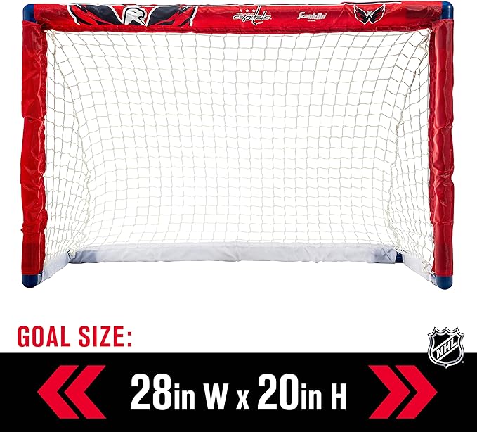 Franklin Sports NHL Mini Hockey Set - Kids Indoor Knee Hockey Goal, Ball, + 2 Stick Combo - Youth Team Indoor Toy Set - Official - Ages 3+