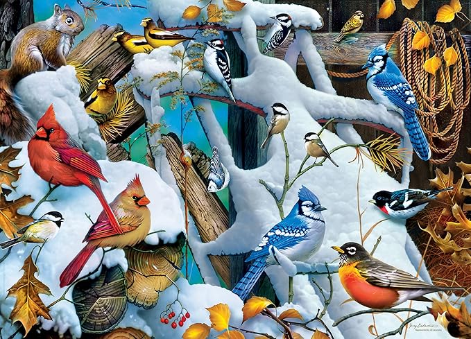 MasterPieces 1000 Piece Jigsaw Puzzle for Adults, Family, Or Youth - Snow Birds - 19.25"x26.75"