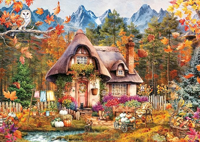 Ravensburger Pumpkin Cottage 1000 Piece Jigsaw Puzzle | Premium Quality Made in Europe | FSC Certified Materials