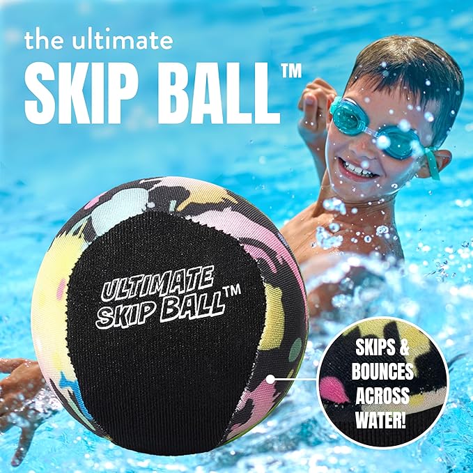 Activ Life The Ultimate Water Skip Balls, Water Bouncing Ball for Swimming Pool, Beach Toys for Friends, Family, Kids and Adults