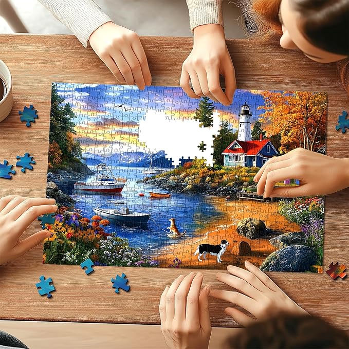 1000 Piece Puzzle for Adults, Jigsaw Puzzles with Scenic Cabin, Funny Puzzle, Nature Theme for Seniors and Adults, Fun and Challenging Home Decor Birthday Party Gift 27.5" x 19.7"