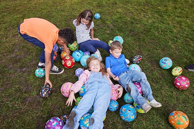 Crocodile Creek Playground Ball - Durable Rubber Ball for Kids Ages 3 and Up - Bouncy Inflatable Ball for Kickball, Indoor Games, and Outdoor Sports - PVC-Free - Teal Fish - 7-inch Diameter
