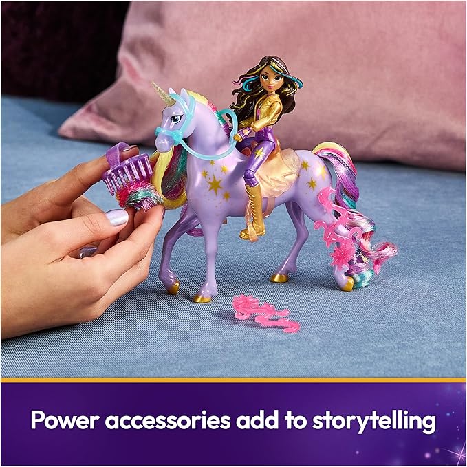 Unicorn Academy, Sophia & Wildstar Power of Friendship Set, Translucent Saddle & 2 Power Accessories, Dolls & Unicorn Toys for Girls Ages 4 and up