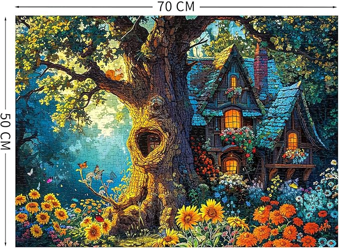 Jigsaw Puzzles for Adults 1000 Pieces, Interlock Perfectly No Dust, Impossible Difficult Hard Fun 1000 Piece Jigsaw Puzzles for Adults-1:1 Poster-Sweet Tree House