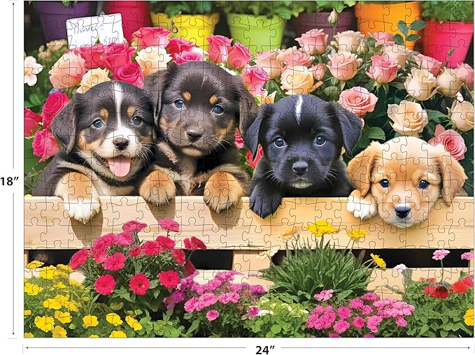 RoseArt - Kodak - Market Puppies 350 Piece Jigsaw Puzzle for Adults